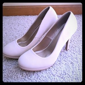 Beige pumps from Charlotte russe.